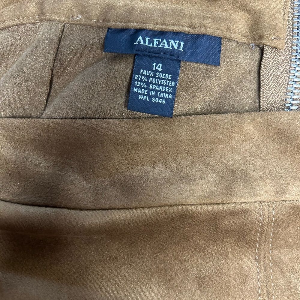 Western Brown Faux Suede Mini Skirt Size 14 - Picture 6 of 6
